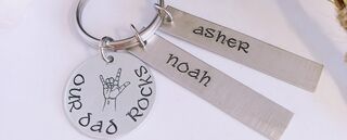 Handstamped Keyrings