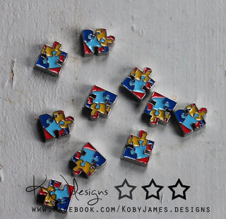 Autism Awareness Puzzle Piece Charm