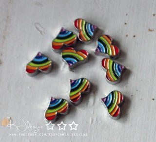 Rainbow Heart Charm