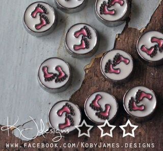 Pink Footprints Charm