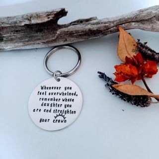 Straighten Your Crown Keyring