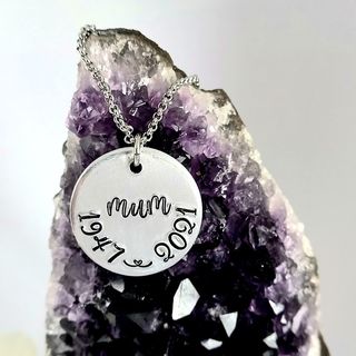 Memorial Dates Pendant