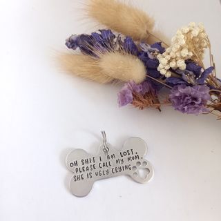 Ugly Crying Pet Tag