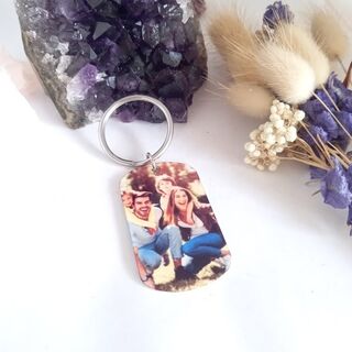 Photo Dog Tag Keyring