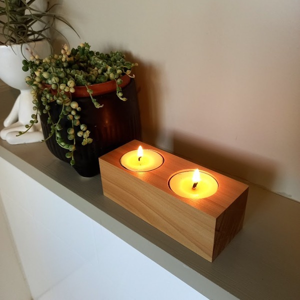 Macrocarpa Tealight for 2 Candles