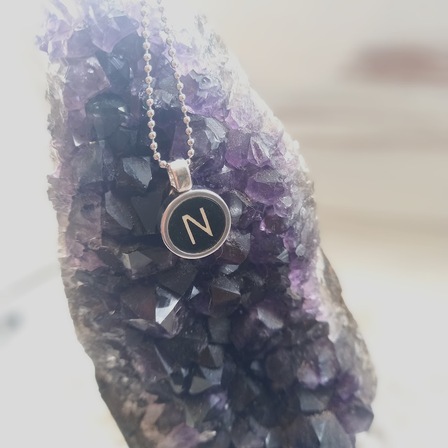 Typewriter key necklace on sale