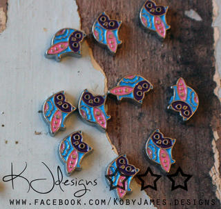 Colourful Owl Charm