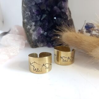 Wide Brass Cuff RIng