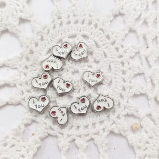 White I Love You Heart
