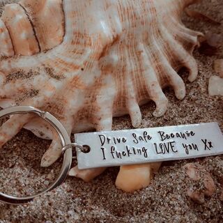 Salty As Drive Safe Keyring