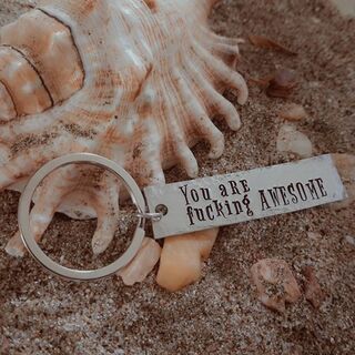 Salty As Awesome Keyring