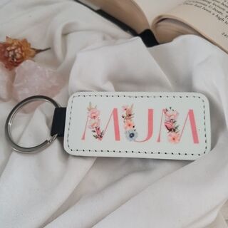 MUM Leather Keyring
