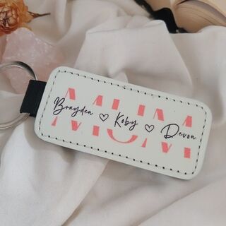Mothers Day Leather Keyring