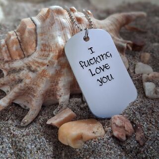 Salty As Dog Tag Necklace